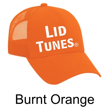 Lid Tunes Mesh Back Burnt Orange Cap